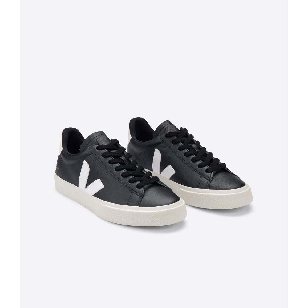 Veja CAMPO CHROMEFREE Men's Low Tops Sneakers Black/White | CA 294TCE